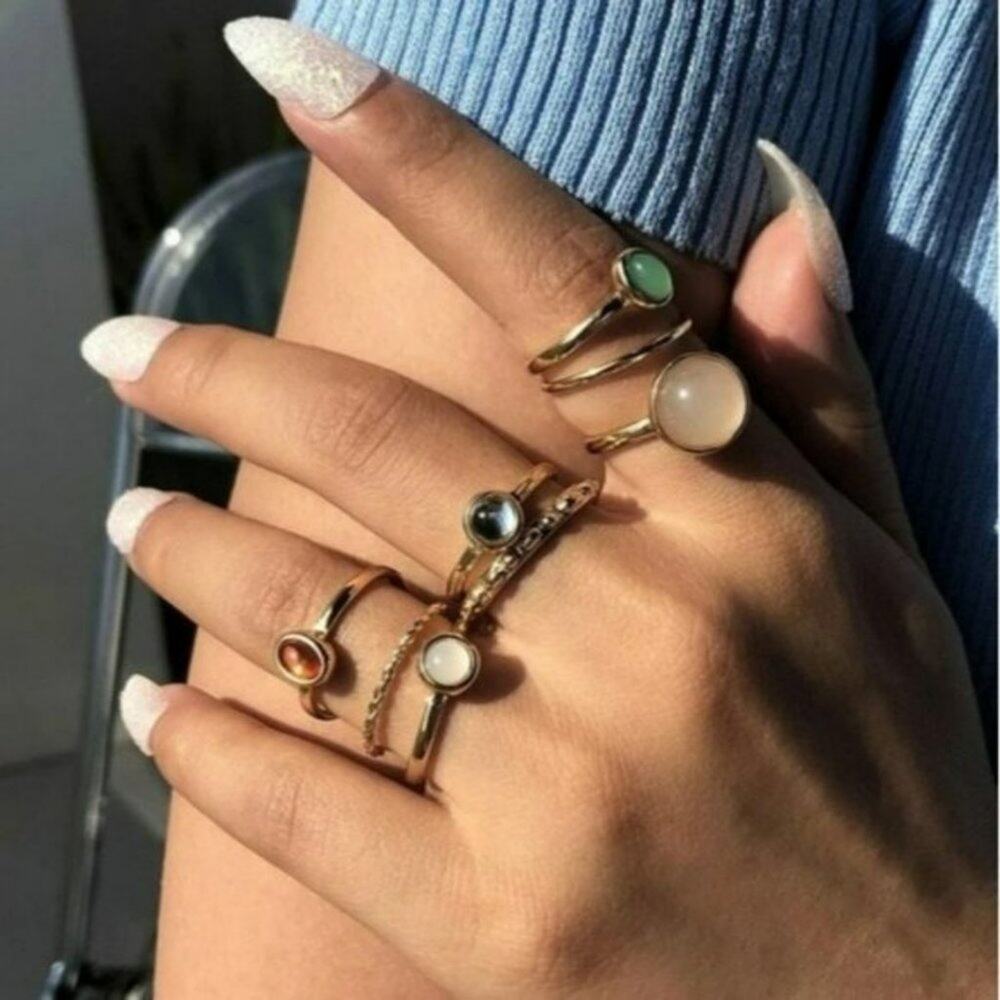 *Morgan* Set of 8 Rings